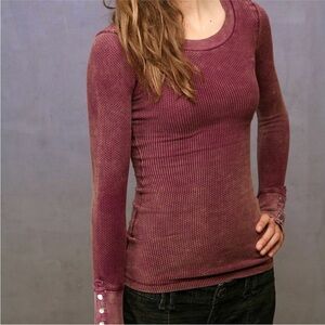 Free People Vintage Damsel Cuff Thermal Size Small